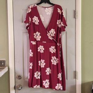Old Navy Floral Faux Wrap Dress
